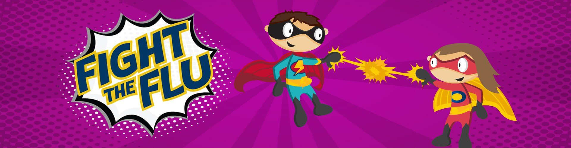 TYC_Header_FightFlu Fight the Flu superhero banner